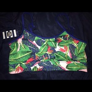 Lime Ricki leaves bralette XXL NWT